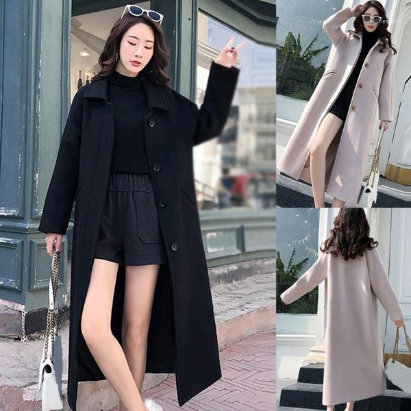 women korean winter long overcoat outwear coat loose plus size cardigans sleeve manteau femme elegant mid-long coat#g41, Black
women korean winter long overcoat outwear coat loose plus size cardigans sleeve manteau femme elegant mid-long coat#g41, Black