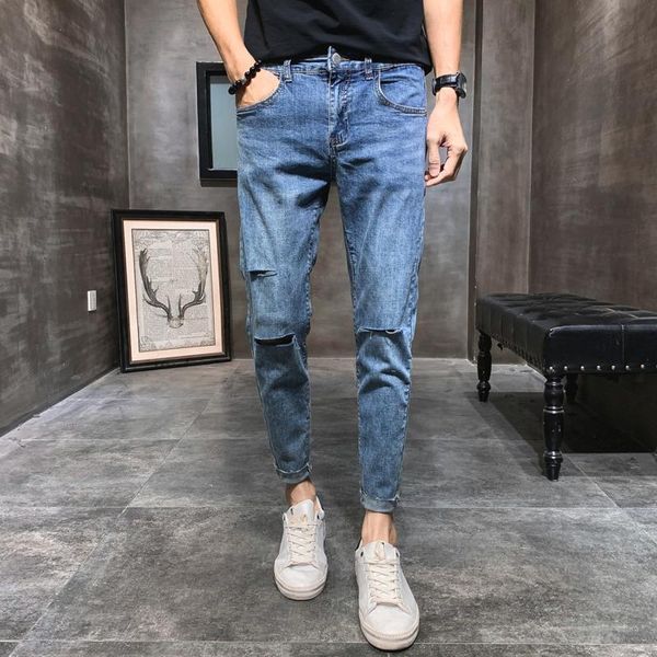 autumn jeans men stretch slim fashion washed solid color casual denim pants streetwear hip-hop hole trousers man men's, Blue
autumn jeans men stretch slim fashion washed solid color casual denim pants streetwear hip-hop hole trousers man men's, Blue