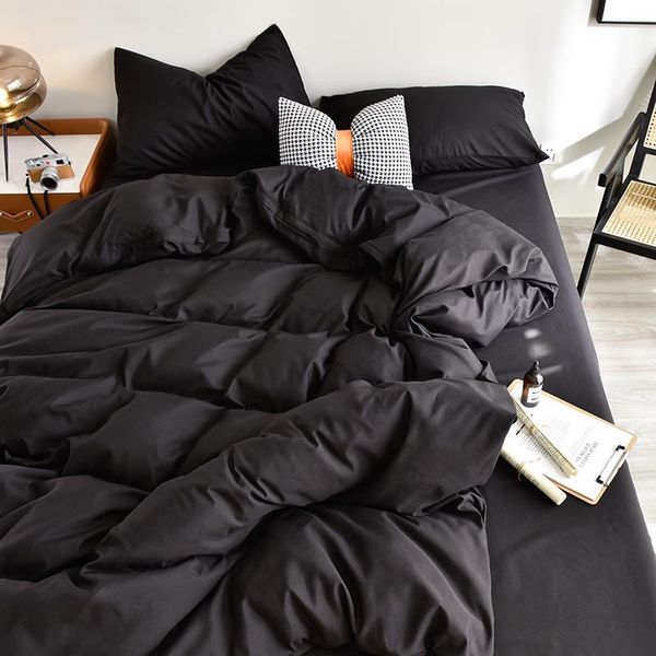solid color 4piece washed cotton simple dormitory fitted sheet quilt cover bed flat boy black white full bedding sets
solid color 4piece washed cotton simple dormitory fitted sheet quilt cover bed flat boy black white full bedding sets