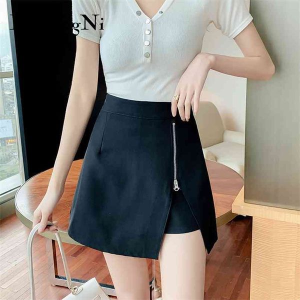 fake two-piece shorts skirts women black zipper club leisure high waist mini skirt ladies large size clothes 210506
fake two-piece shorts skirts women black zipper club leisure high waist mini skirt ladies large size clothes 210506