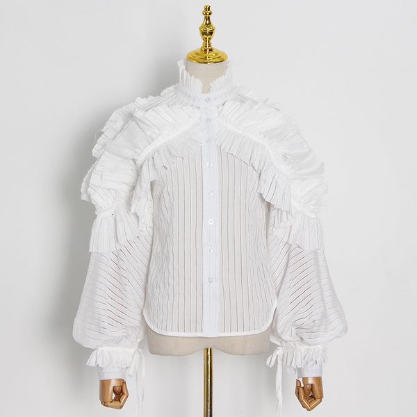 blouses Msxu female winter Korean temperament dapper ladies stylish turtlenecks striped hiking seam flashlight all-match blouse, White
blouses Msxu female winter Korean temperament dapper ladies stylish turtlenecks striped hiking seam flashlight all-match blouse, White