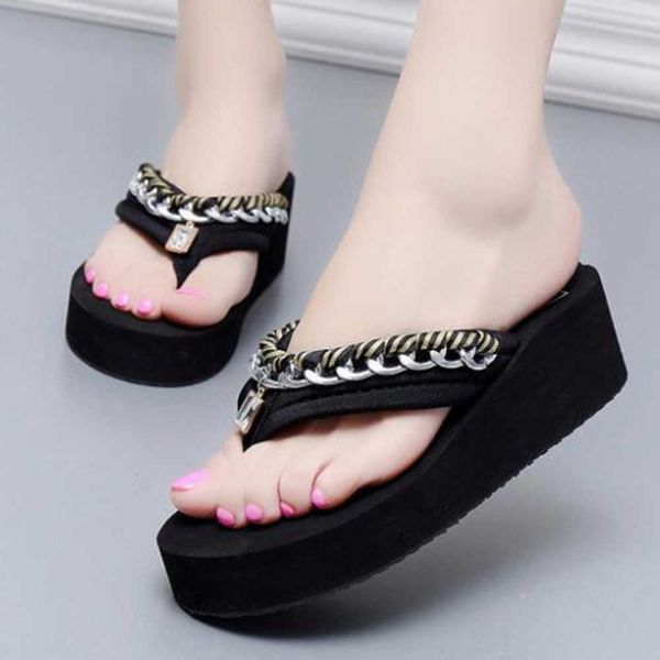 women summer slippers beach platform sandals lady fashion striped chain fashion flip flops slides sandalia feminina sh 99 210625, Black
women summer slippers beach platform sandals lady fashion striped chain fashion flip flops slides sandalia feminina sh 99 210625, Black