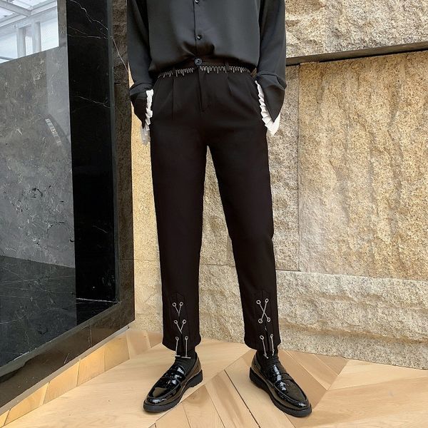 pants fashionable the hairstylist spring summer casual personalized men's leg decoration design capris, Black
pants fashionable the hairstylist spring summer casual personalized men's leg decoration design capris, Black