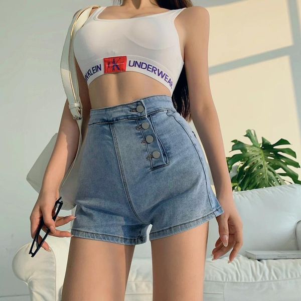 women's jeans side button design high waist shorts slim 2021 summer wide leg bodycon pants show thin denim short, Blue
women's jeans side button design high waist shorts slim 2021 summer wide leg bodycon pants show thin denim short, Blue
