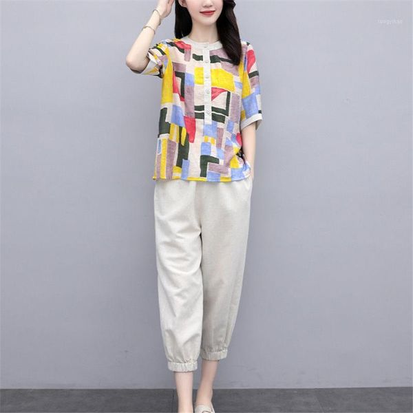 women's tracksuits women 2 piece summer sets fashion print short sleeve + elastic waist pant thin casual sports suit, Gray
women's tracksuits women 2 piece summer sets fashion print short sleeve + elastic waist pant thin casual sports suit, Gray