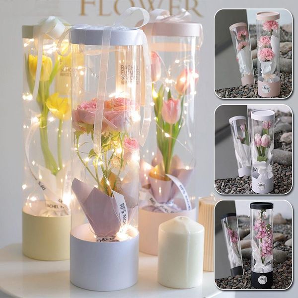 gift wrap portable flower box transparent hug bucket single rose bouquet packing mother's valentine's day round tube
gift wrap portable flower box transparent hug bucket single rose bouquet packing mother's valentine's day round tube