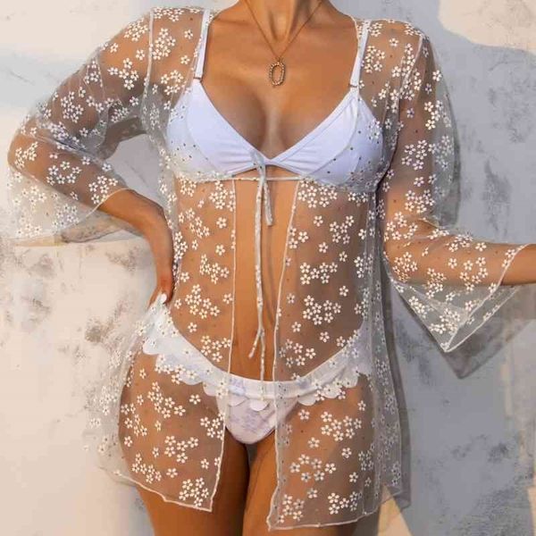 women's swimwear women sheer mesh floret embroideryt t-shirt deep v see through short sleeve summer open long teens top, White;black
women's swimwear women sheer mesh floret embroideryt t-shirt deep v see through short sleeve summer open long teens top, White;black
