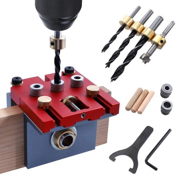 professional hand tool sets woodworking drill locator doweling jig with 6/8/10/15mm bit for adjustable drilling guide puncher 
professional hand tool sets woodworking drill locator doweling jig with 6/8/10/15mm bit for adjustable drilling guide puncher