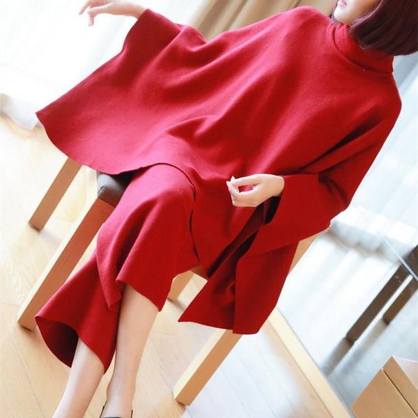 two piece dress women turtleneck sweater set long sleeve irregular wide leg pants outfits loose plus size suit, White
two piece dress women turtleneck sweater set long sleeve irregular wide leg pants outfits loose plus size suit, White