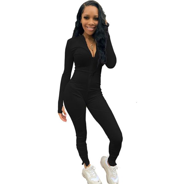 women's jumpsuits & rompers fashion soild color womens romper casual zipper fly crew neck skinny designer new clothing, Black;white
women's jumpsuits & rompers fashion soild color womens romper casual zipper fly crew neck skinny designer new clothing, Black;white