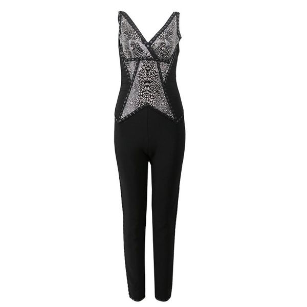 women's jumpsuits & rompers arrival v neck print black bandage jumpsuit 2021 elegant knitted designer party, Black;white
women's jumpsuits & rompers arrival v neck print black bandage jumpsuit 2021 elegant knitted designer party, Black;white
