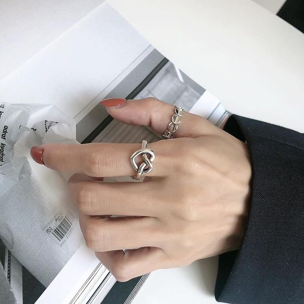 cluster rings huanzhi 2021 silver colour double layer knot hollow love heart simple vintage opening adjustable for women, Golden;silver
cluster rings huanzhi 2021 silver colour double layer knot hollow love heart simple vintage opening adjustable for women, Golden;silver