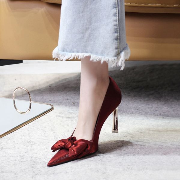 sandals red silk bow stiletto high-heeled bridal wedding shoes women's autumn 2021 pointed banquet dress all-match daily work mq19, Black
sandals red silk bow stiletto high-heeled bridal wedding shoes women's autumn 2021 pointed banquet dress all-match daily work mq19, Black
