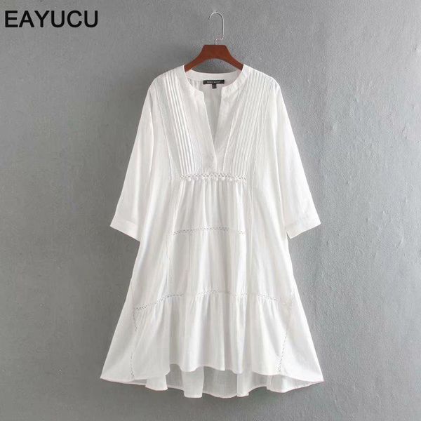 casual dresses eayucu chic women cotton white dress hollow out loose female summer sweet women's clothing ed122, Black;gray
casual dresses eayucu chic women cotton white dress hollow out loose female summer sweet women's clothing ed122, Black;gray