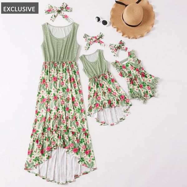 family matching outfits mom and me dresses green striped mother daughter floral dress sleeveless summer clothes, Blue
family matching outfits mom and me dresses green striped mother daughter floral dress sleeveless summer clothes, Blue