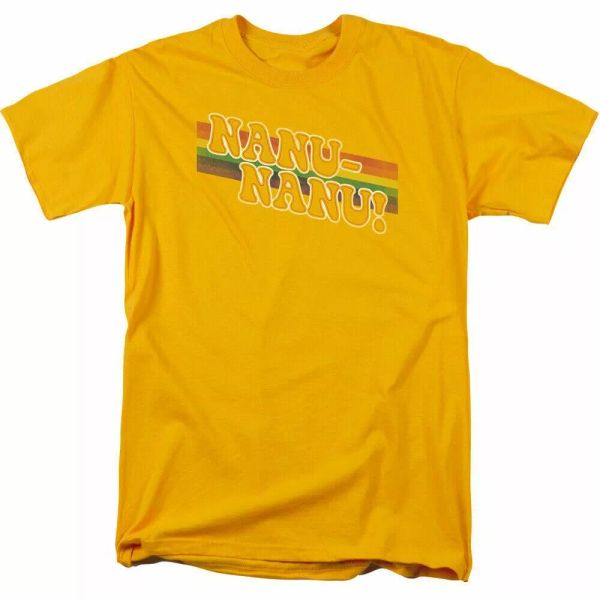 mork and mindy nanu rainbow t shirt mens licensed classic tv show gold, White;black
mork and mindy nanu rainbow t shirt mens licensed classic tv show gold, White;black