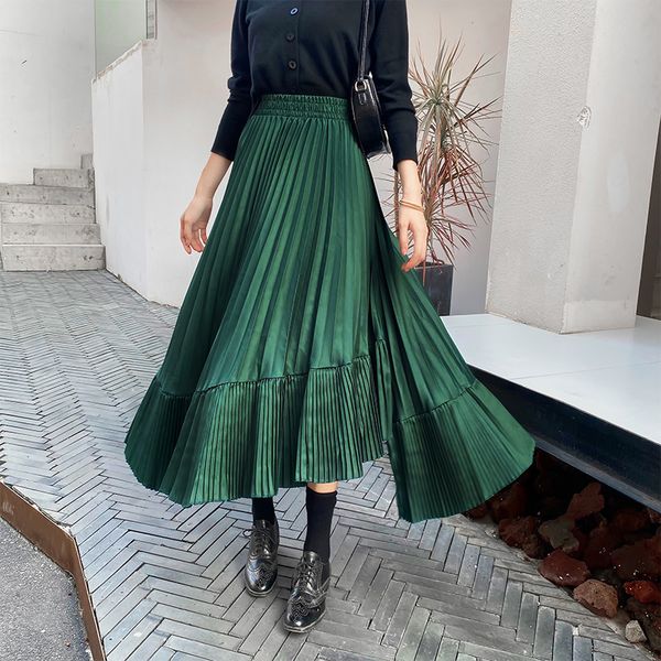 ol elegant women high waist vintage irregular pleated skirt autumn winter formal plus size solid long skirts womens 210421, Black
ol elegant women high waist vintage irregular pleated skirt autumn winter formal plus size solid long skirts womens 210421, Black
