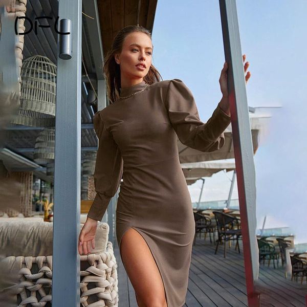 dfllifes women dresses clubwear long puff sleeve high side split vestidos patchwork midi robe soild black winter 2021 casual, Black;gray
dfllifes women dresses clubwear long puff sleeve high side split vestidos patchwork midi robe soild black winter 2021 casual, Black;gray