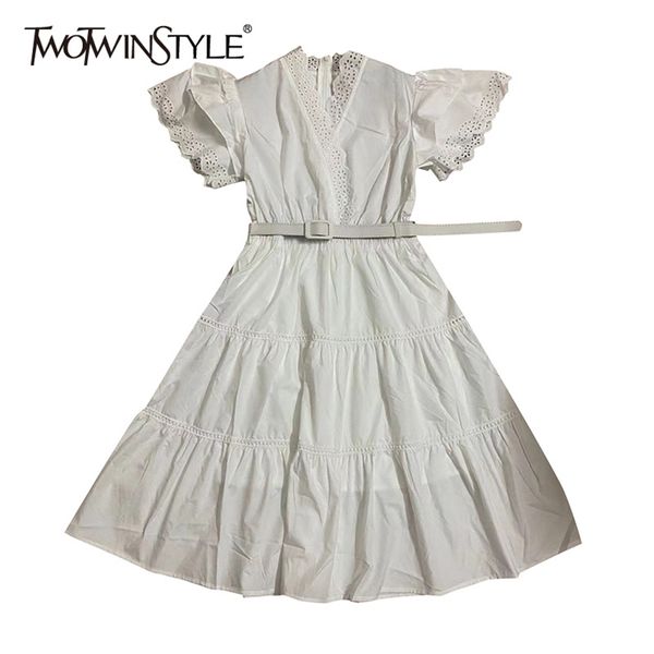 white elegant patchwork ruffle dress for women v neck short sleeve high waist slim midi dresses female fashion 210520, Black;gray
white elegant patchwork ruffle dress for women v neck short sleeve high waist slim midi dresses female fashion 210520, Black;gray