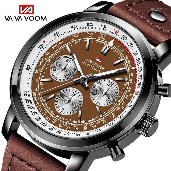 wristwatches blackbird chronograph japan quartz mov't fashion casual luxury sports military army leather watches for men, Slivery;brown
wristwatches blackbird chronograph japan quartz mov't fashion casual luxury sports military army leather watches for men, Slivery;brown