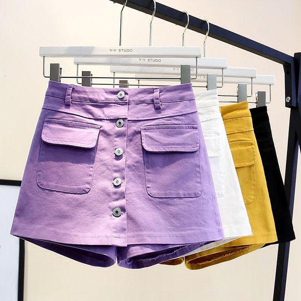 women's shorts summer jeans women single-breasted high waist denim skirts black mini short elegant office womens c4581 rqby, White;black
women's shorts summer jeans women single-breasted high waist denim skirts black mini short elegant office womens c4581 rqby, White;black