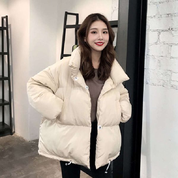 winter stand collar women's cotton jacket thickened wind loose bread suit student, Black
winter stand collar women's cotton jacket thickened wind loose bread suit student, Black