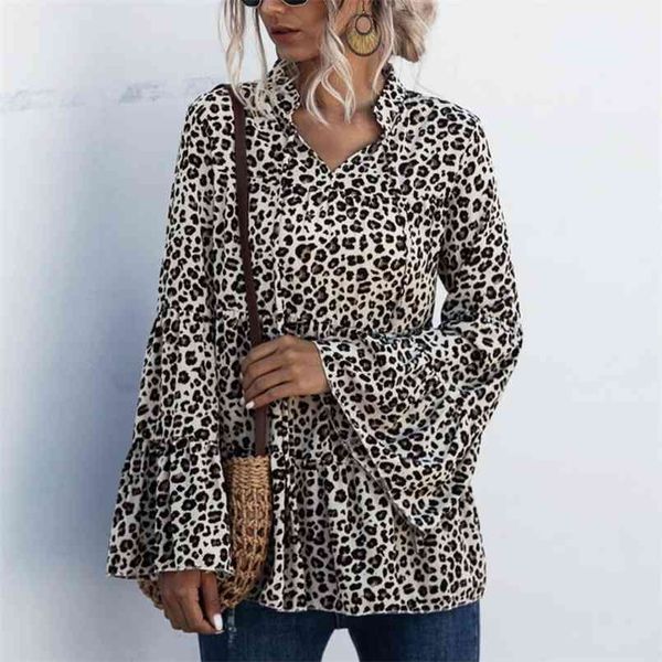 women shirts summer ladies elegant retro leopard print v-neck lace sleeve loose shirt womens blouses clothing 210508, White
women shirts summer ladies elegant retro leopard print v-neck lace sleeve loose shirt womens blouses clothing 210508, White