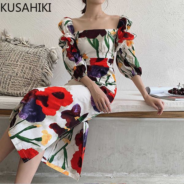 kusahiki vintage flowers print woman dress puff sleeve square collar korean elegant slim waist dresses split vestidos 6j315 210602, Black;gray
kusahiki vintage flowers print woman dress puff sleeve square collar korean elegant slim waist dresses split vestidos 6j315 210602, Black;gray