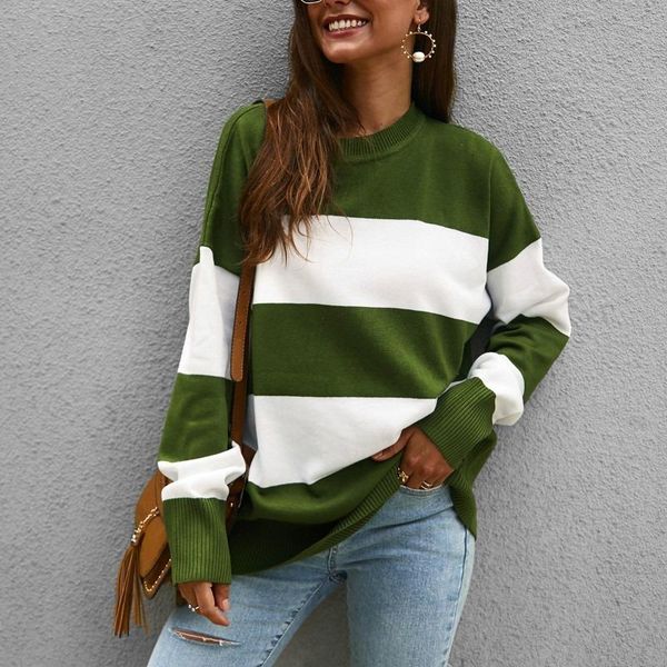 women's sweaters winter women green stripped sweater casual knitted and blue striped female patchwork pullovers clothing spring, White;black
women's sweaters winter women green stripped sweater casual knitted and blue striped female patchwork pullovers clothing spring, White;black