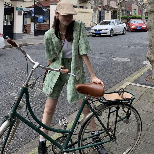 women's suits & blazers loose plaid suit female summer thin section korean fashion college handsome style slim jacket + shorts women 20, White;black
women's suits & blazers loose plaid suit female summer thin section korean fashion college handsome style slim jacket + shorts women 20, White;black