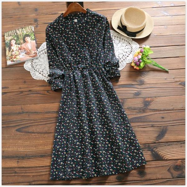 mori girl autumn spring women dresses a line midi floral stand collar printed vintage long sleeved chic corduory, Black;gray
mori girl autumn spring women dresses a line midi floral stand collar printed vintage long sleeved chic corduory, Black;gray