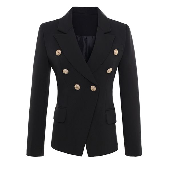 fashion runway star style jacket women's gold buttons double breasted blazer outerwears-5xl 211019, White;black
fashion runway star style jacket women's gold buttons double breasted blazer outerwears-5xl 211019, White;black