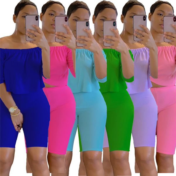 women's tracksuits wholesale items bulk lots summer women y2k clothes casual solid shorts outfits slash neck two piece set m6906 by dhl, Gray
women's tracksuits wholesale items bulk lots summer women y2k clothes casual solid shorts outfits slash neck two piece set m6906 by dhl, Gray