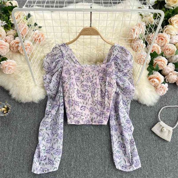 chiffon blouse women sweet floral print long puff sleeve boho beach blouses shirt square collar pleated stretch back chic 210603, White
chiffon blouse women sweet floral print long puff sleeve boho beach blouses shirt square collar pleated stretch back chic 210603, White