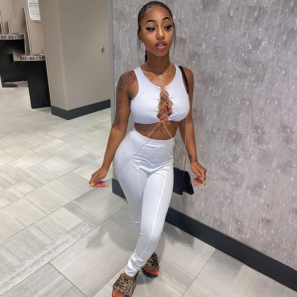 women's tracksuits woman's hollow out clubwear simple chain type sleeveless leggings 2piece set casual activity solid fitness suit, Gray
women's tracksuits woman's hollow out clubwear simple chain type sleeveless leggings 2piece set casual activity solid fitness suit, Gray