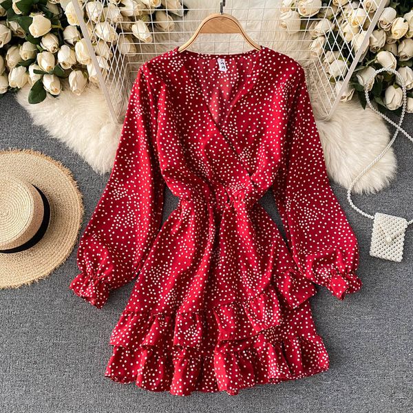 holiday mini print dress summer autumn design irregular ruffled slim short sweet polka dot vintage vestido 210420, Black;gray
holiday mini print dress summer autumn design irregular ruffled slim short sweet polka dot vintage vestido 210420, Black;gray