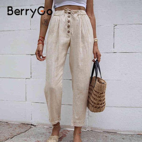 berrygo button loose straight pants office lady casual elastic waistband bow long trousers spring elegant pocket fashion bottom 210513, Black;white
berrygo button loose straight pants office lady casual elastic waistband bow long trousers spring elegant pocket fashion bottom 210513, Black;white