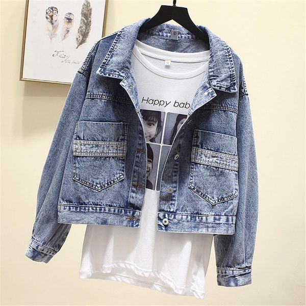 women's jackets denim women coat 2021 spring autumn streetwear pockets button female casual jeans jacket blue loose outerwear m207, Black;brown
women's jackets denim women coat 2021 spring autumn streetwear pockets button female casual jeans jacket blue loose outerwear m207, Black;brown