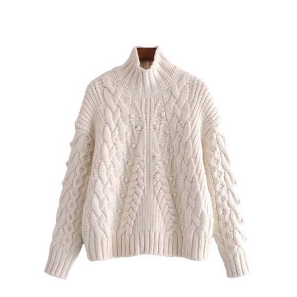 women's knits & tees casual woman beige loose warm turtleneck sweaters 2021 winter fashion ladies thick knitwear female elegant kn, White
women's knits & tees casual woman beige loose warm turtleneck sweaters 2021 winter fashion ladies thick knitwear female elegant kn, White