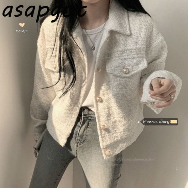 asapgot streetwear slim loose lapel long sleeve white jacket women casual retro black coat fashion wild chic 210429, Black;brown
asapgot streetwear slim loose lapel long sleeve white jacket women casual retro black coat fashion wild chic 210429, Black;brown