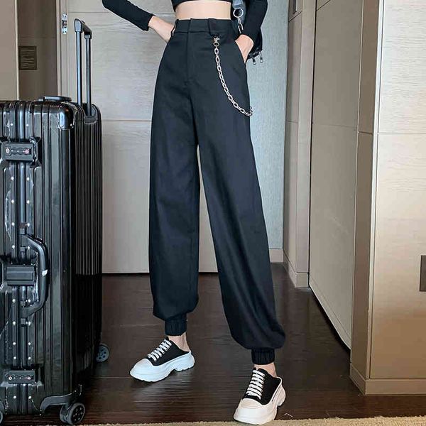 women's pants & capris make firm offerings super fire current fashion and personality joker high-width beam waist tights, Black;white 
women's pants & capris make firm offerings super fire current fashion and personality joker high-width beam waist tights, Black;white