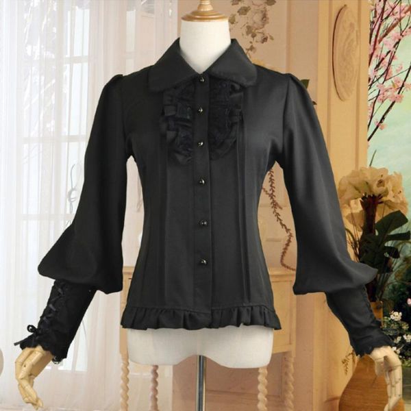 black white retro victorian blouse women long sleeve ruffle shirt lace up back corset gothic lolita shirts blusas femme women's blouses
black white retro victorian blouse women long sleeve ruffle shirt lace up back corset gothic lolita shirts blusas femme women's blouses