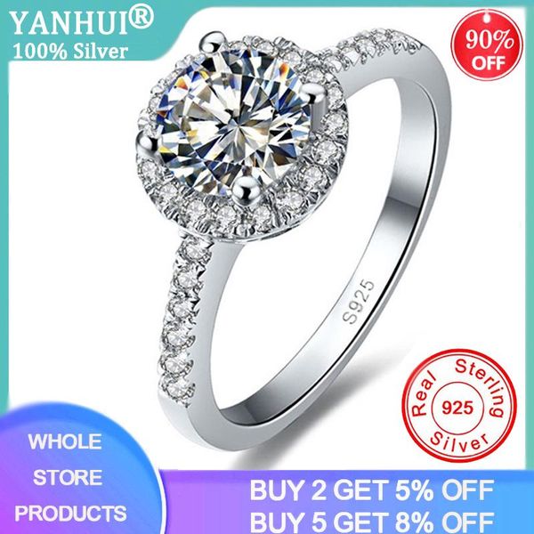 cluster rings yanhui real solid 925 sterling silver ring four 1ct lab diamond wedding engagement for women fine jewelry gift jz009, Golden;silver
cluster rings yanhui real solid 925 sterling silver ring four 1ct lab diamond wedding engagement for women fine jewelry gift jz009, Golden;silver