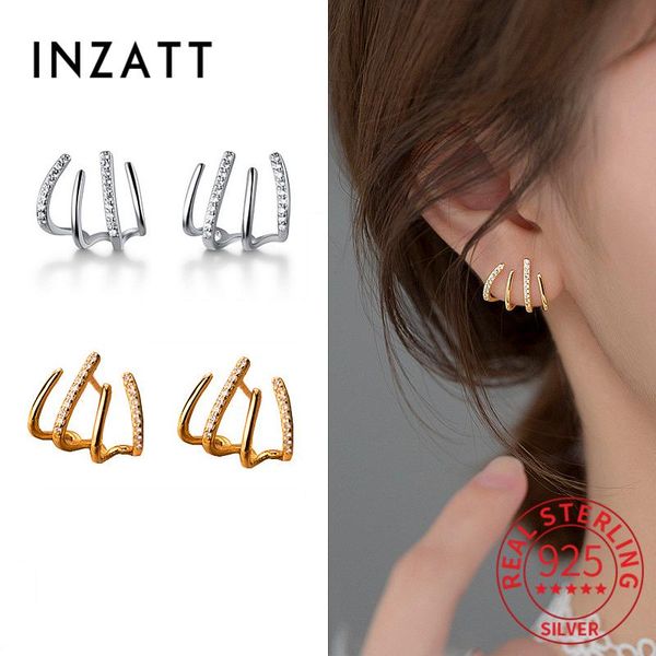 stud inzareal 925 sterling silver zircon geometric earrings for women charm trendy fine jewelry minimalist accessories, Golden;silver
stud inzareal 925 sterling silver zircon geometric earrings for women charm trendy fine jewelry minimalist accessories, Golden;silver
