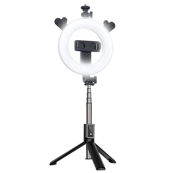 tripods 6 inches ring light tripod stand extendable selfie stick with detachable remote control for vlog/ smartphone
tripods 6 inches ring light tripod stand extendable selfie stick with detachable remote control for vlog/ smartphone