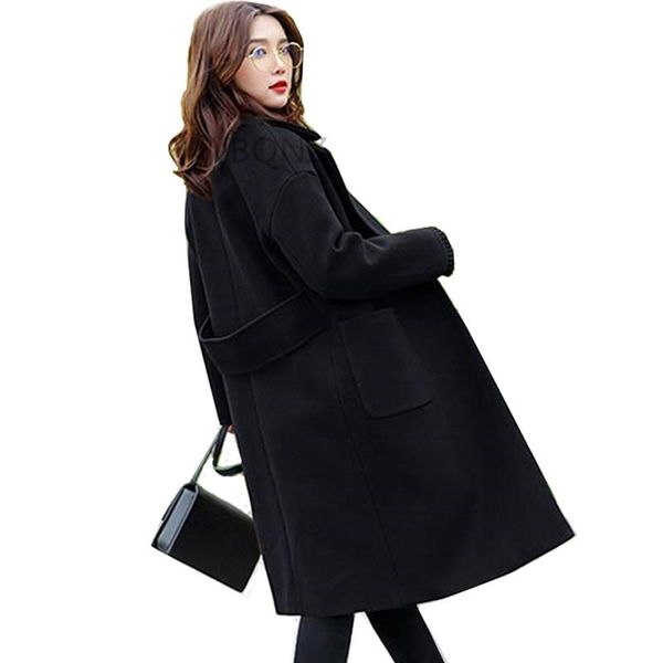 women's wool & blends plus size black winter jacket coat warm thicken long overcoat casual loose female streetwear
women's wool & blends plus size black winter jacket coat warm thicken long overcoat casual loose female streetwear