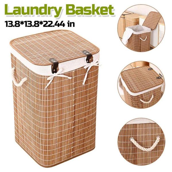 laundry storage & organization clothes basket dirty bucket bamboo container foldable organizer
laundry storage & organization clothes basket dirty bucket bamboo container foldable organizer