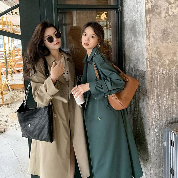 women's trench coats hu chuliang sunset avenue british style card, including long windbreaker coat female 2021 spring and autumn, Tan;black
women's trench coats hu chuliang sunset avenue british style card, including long windbreaker coat female 2021 spring and autumn, Tan;black