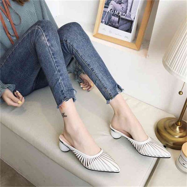 slippers summer fashion wild hollow thick heel shoes women's middle thin stripe two wear slippers rslz, Black
slippers summer fashion wild hollow thick heel shoes women's middle thin stripe two wear slippers rslz, Black