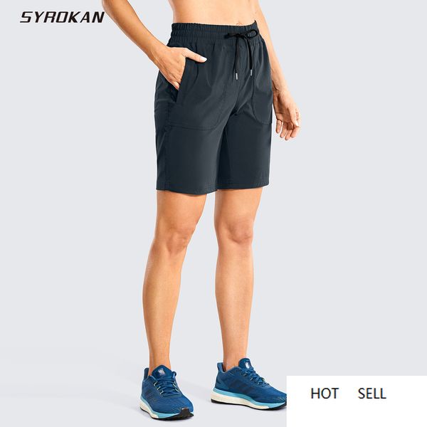 women's stretch quick-dry athletic shorts for women workout casual with side pockets - 9 inches, White;black
women's stretch quick-dry athletic shorts for women workout casual with side pockets - 9 inches, White;black